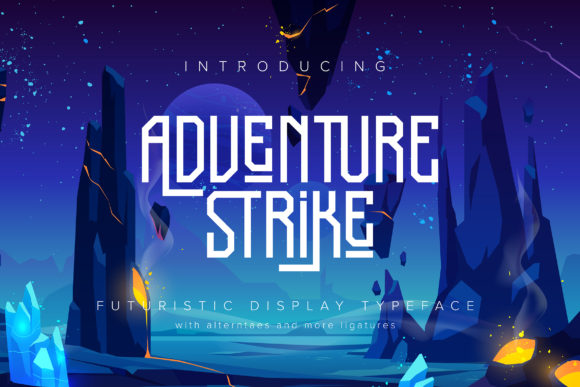 Adventure Strike: A Futuristic Display Typeface for Modern Web Design