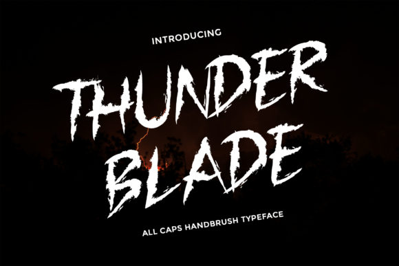 Thunder Blade: A Bold Display Font for Creative Web Design